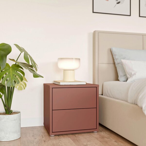 NOČNÍ STOLEK, terracotta, 50/48/42 cm Carryhome - Online Only noční stolky, Online Only