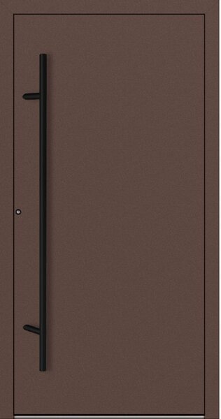 Hliníkové vchodové dveře FM Turen Premium P90 M20 BLACKLINE cihlově červená RAL3009