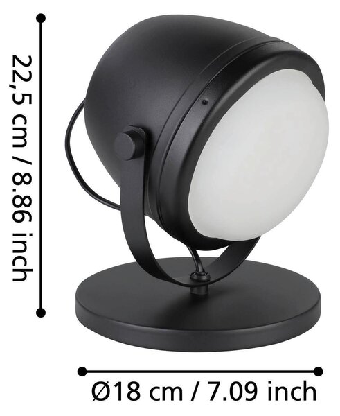 STOLNÍ LAMPA, E27, 18,5/18,5/22 cm Eglo - Online Only svítidla, Online Only