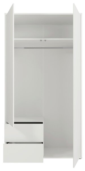 ŠATNÍ SKŘÍŇ S OTOČNÝMI DVEŘMI, bílá, 115/214/60 cm Carryhome - Šatní skříně, Online Only