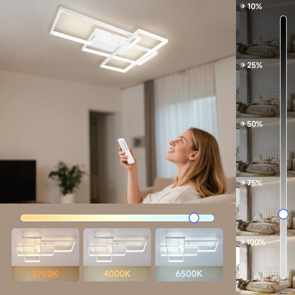 Aigostar - LED Stmívatelné stropní svítidlo LED/38W/230V 2700-6500K + DO