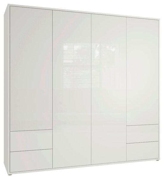 ŠATNÍ SKŘÍŇ S OTOČNÝMI DVEŘMI, bílá, vysoce lesklá bílá, 224/214/60 cm Carryhome - Šatní skříně, Online Only
