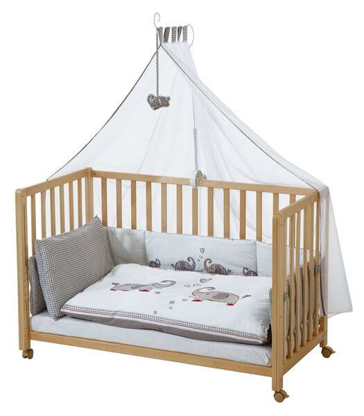 Roba Dětská postýlka Room Bed, 60 x 120 cm (Jumbo dvojčata šedá, přírodní) (100341028004)