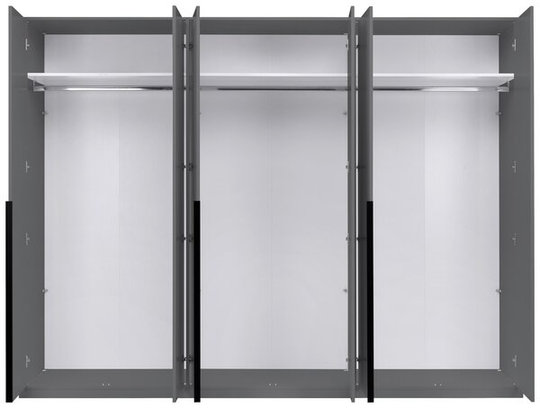 ŠATNÍ SKŘÍŇ S OTOČNÝMI DVEŘMI, barvy grafitu, 276/211/53 cm P & B - Šatní skříně, Online Only