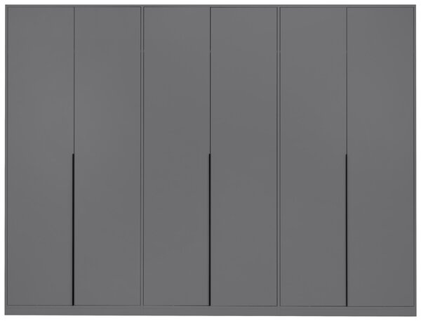 ŠATNÍ SKŘÍŇ S OTOČNÝMI DVEŘMI, barvy grafitu, 276/211/53 cm P & B - Šatní skříně, Online Only