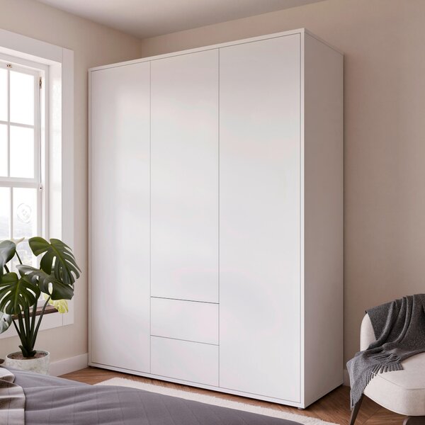 ŠATNÍ SKŘÍŇ S OTOČNÝMI DVEŘMI, bílá, 169/214/60 cm Carryhome - Šatní skříně, Online Only