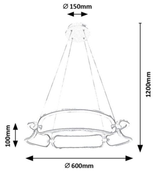 Rabalux 72010 - LED Lustr na lanku FRINGILLA LED/67W/230V 4000K