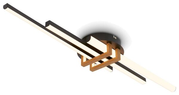 Briloner LED stropní svítidlo (Bar 3, Dřevo, černá barva) (100396604003)
