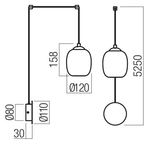 Redo Nástěnné / závěsné LED svítidlo KHADI ø 120mm, 6W