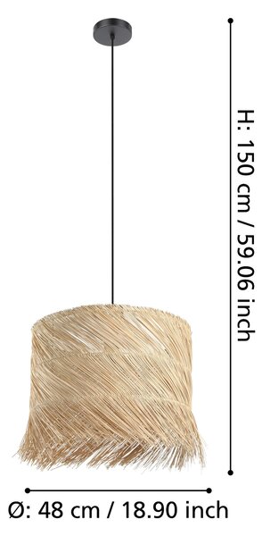 ZÁVĚSNÉ SVÍTIDLO, 48/150 cm Eglo - Závěsná světla