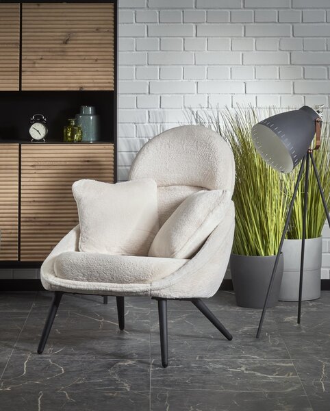 HALMAR Designové křeslo MERRY krémové