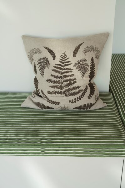 Lněný povlak na polštář Fern 45 × 45 cm