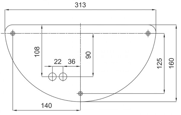 OSMONT NEL41431 NELA 3 nástěnné skleněné svítidlo bílá IP43 2x25W E27