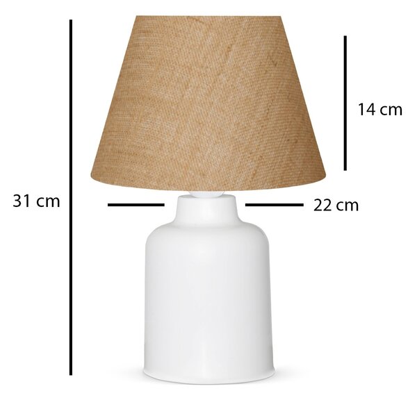 Opviq Stolní kampa Imados krémová/bílá