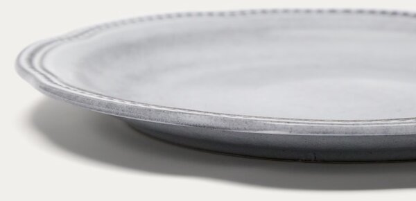 LÉTO -15% Modrý keramický talíř Kave Home Dovec 27 cm