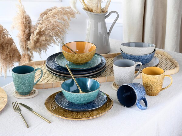 KOMBINOVANÁ SOUPRAVA, 16dílné, kamenina Creatable - Online Only nádobí, Online Only
