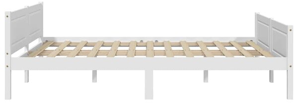 Rám postele masivní borové dřevo bílý 120 x 200 cm 322105