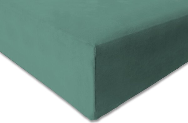 Prostěradlo mikroflanel LESNÍ ZELENÁ - 90x200 cm