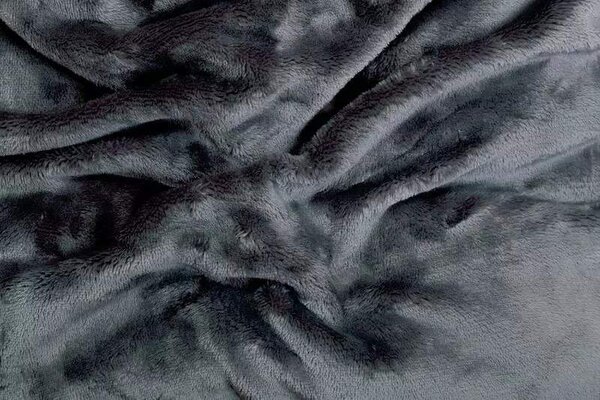 Prostěradlo mikroflanel - tmavě šedé - 180 x 200