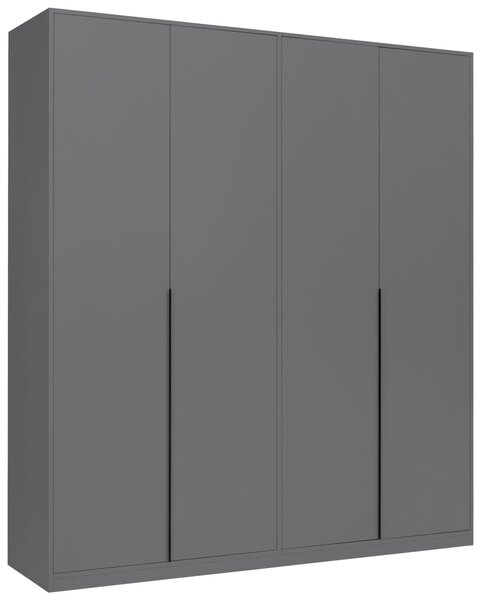 ŠATNÍ SKŘÍŇ S OTOČNÝMI DVEŘMI, barvy grafitu, 185/211/53 cm P & B - Šatní skříně, Online Only