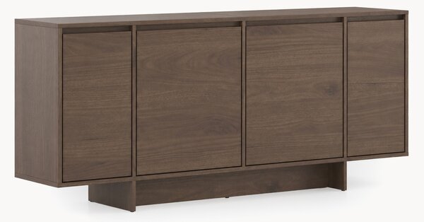 Čtyřdveřová komoda Zolia 180 cm na kuchyňském soklu - ořech elegant