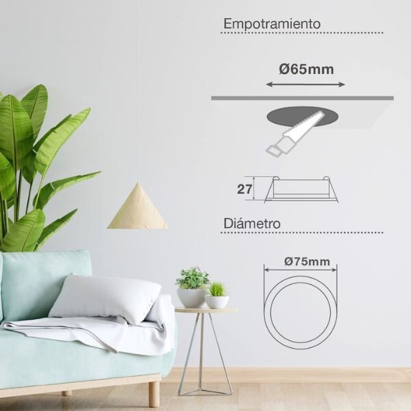 Prémiové podhledové LED svítidlo Lumati 4W 350lm, CCT, bílé, kruh, 7,5cm, 3 roky záruka