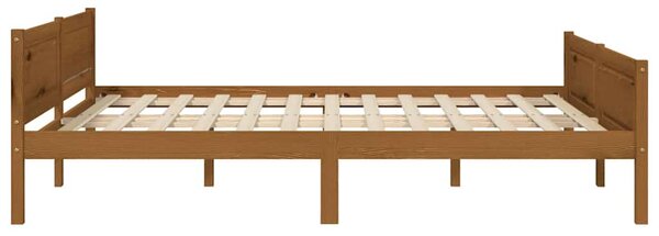 Rám postele masivní borové dřevo medově hnědý 140 x 200 cm 322113