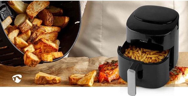 Nedis KAAF160BK - Horkovzdušná fritéza 4,2 l 1300W/230V/240 min