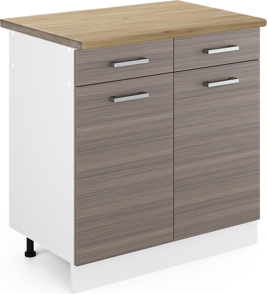 Spodní skříňka kuchyňské linky Vicco R-Line Ušlechtilá šedá 80 cm , PD Dub, Model 46676
