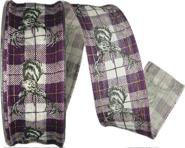 Stuha s jelenem PURPLE DEER 40mm x 20m (10,50Kč/m)
