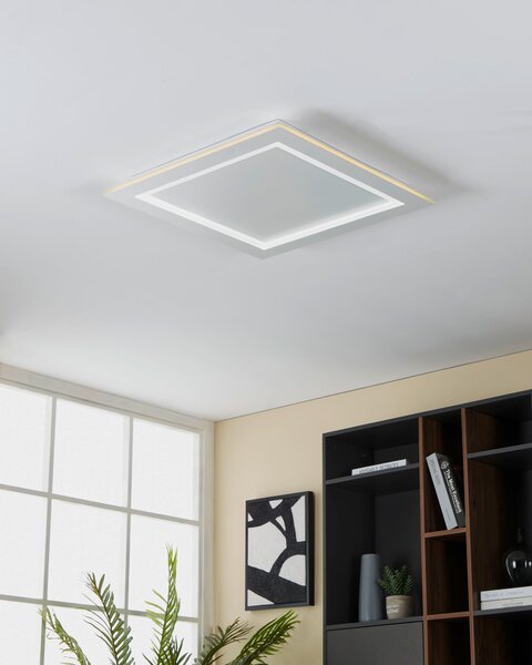 STROPNÍ LED SVÍTIDLO, 59,5/59,5/5,0 cm Eglo - Online Only svítidla, Online Only