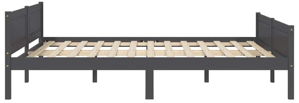 Rám postele masivní borové dřevo šedý 120 x 200 cm 322126