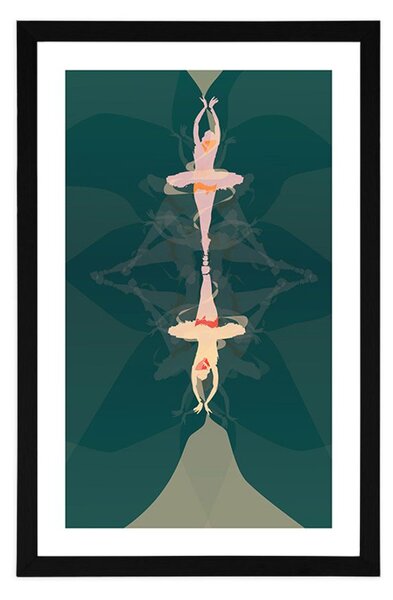 Plakát s paspartou umělecký balet