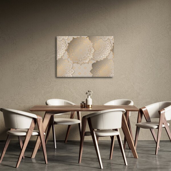 Obraz - Mandaly ve zlatých tónech (70x50 cm)