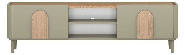 TV stolek Amilio 170 cm na nožkách - eukalyptus / dub baltic dune / úchytky dub přírodní