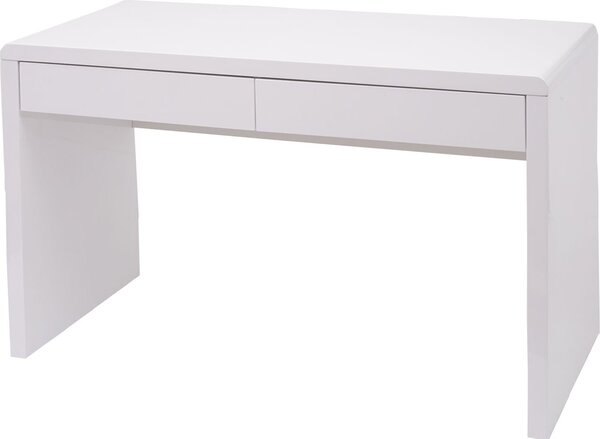 Toaletní stolek HWC-G51, toaletní kosmetický stolek, vysoký lesk bílý 120x60cm