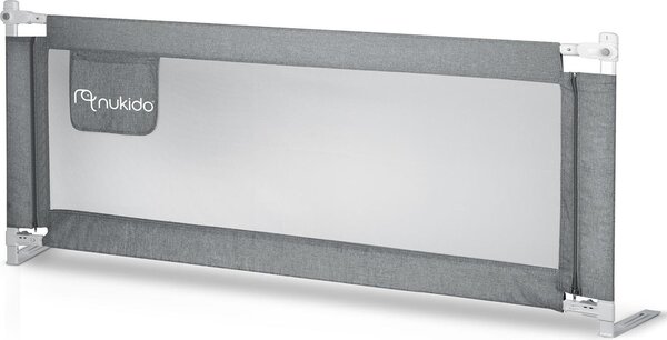 Nukido NK-227 Ochranná zábrana na postel 160 cm, šedá