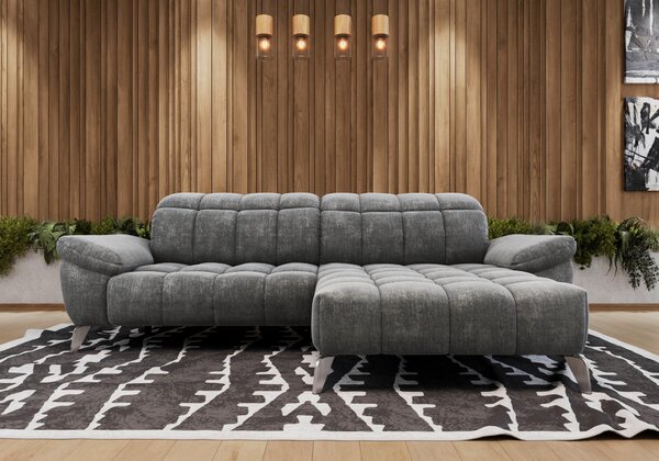 SEDACÍ SOUPRAVA, kov, textil, tmavě šedá Xora - Sedací soupravy