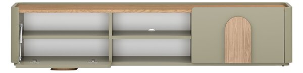 TV stolek Amilio 170 cm - eukalyptus / dub baltic dune / úchytky dub přírodní