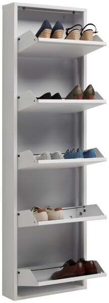 VYKLÁPĚCÍ BOTNÍK, bílá, 50/169,5/15 cm Carryhome - Výklopné botníky