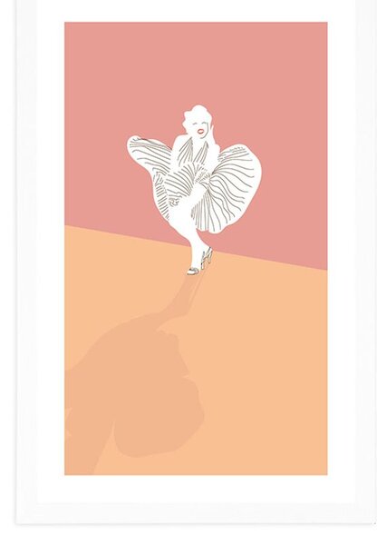 Plakát s paspartou famózní Marilyn Monroe