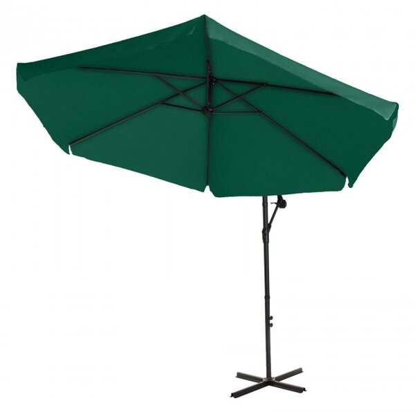 ShopJK ZAHRADNÍ SLUNEČNÍK 350 CM TMAVĚ ŠEDY