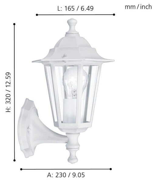 VENKOVNÍ NÁSTĚNNÉ SVÍTIDLO, 16,5 cm Eglo - Online Only svítidla, Online Only
