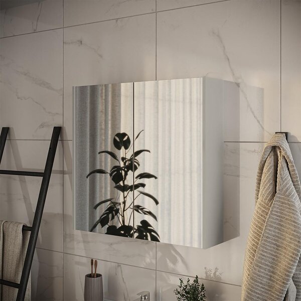 Koupelnová zrcadlová skříňka Vicco Ruford Kašmír 80 x 75.8 cm se 2 zrcadlovými dveřmi, Model 59048