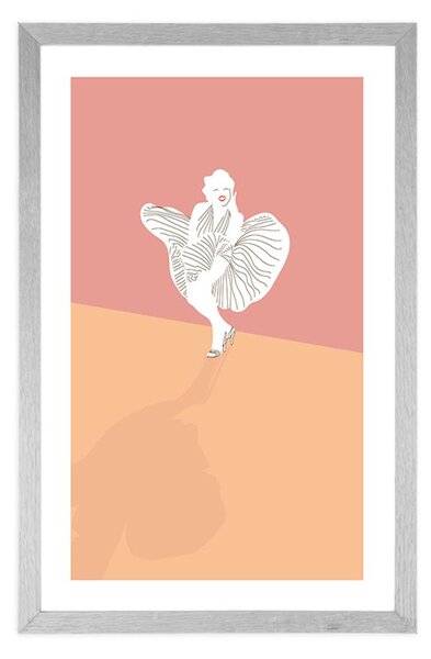 Plakát s paspartou famózní Marilyn Monroe