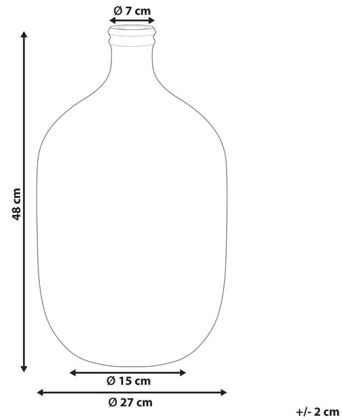 Dekorativní váza SAMOSA Sklo 48 cm Tyrkysová