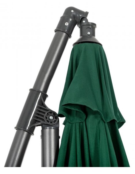 ShopJK ZAHRADNÍ SLUNEČNÍK 350 CM TMAVĚ ŠEDY