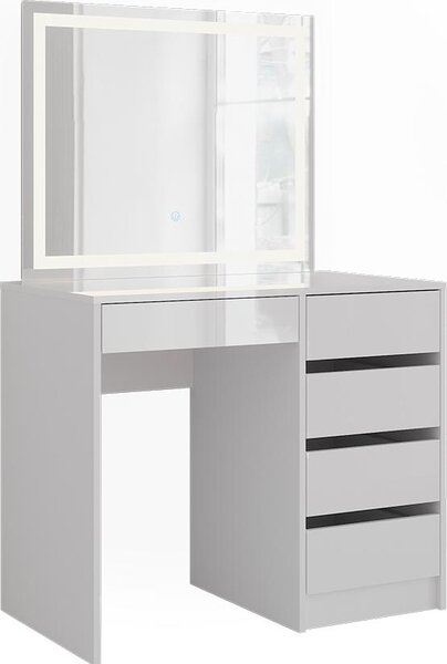 Toaletní stolek Vicco Sherry Bílá/bílý vysoký lesk 89.8 cm 5 dílů, Model 57698