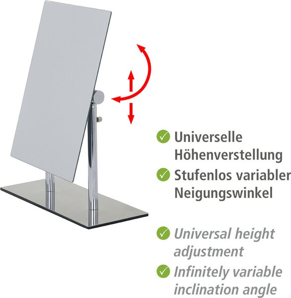 WENKO stojanové kosmetické zrcadlo PINEROLO make-up make-up koupelna nastavitelné WC pro hosty
