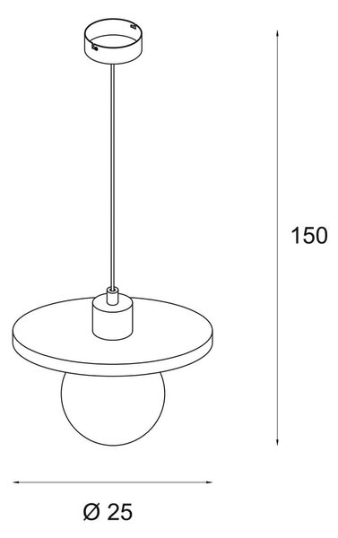 MaxLight Lando závěsné svítidlo 1x7 W hnědá P0650